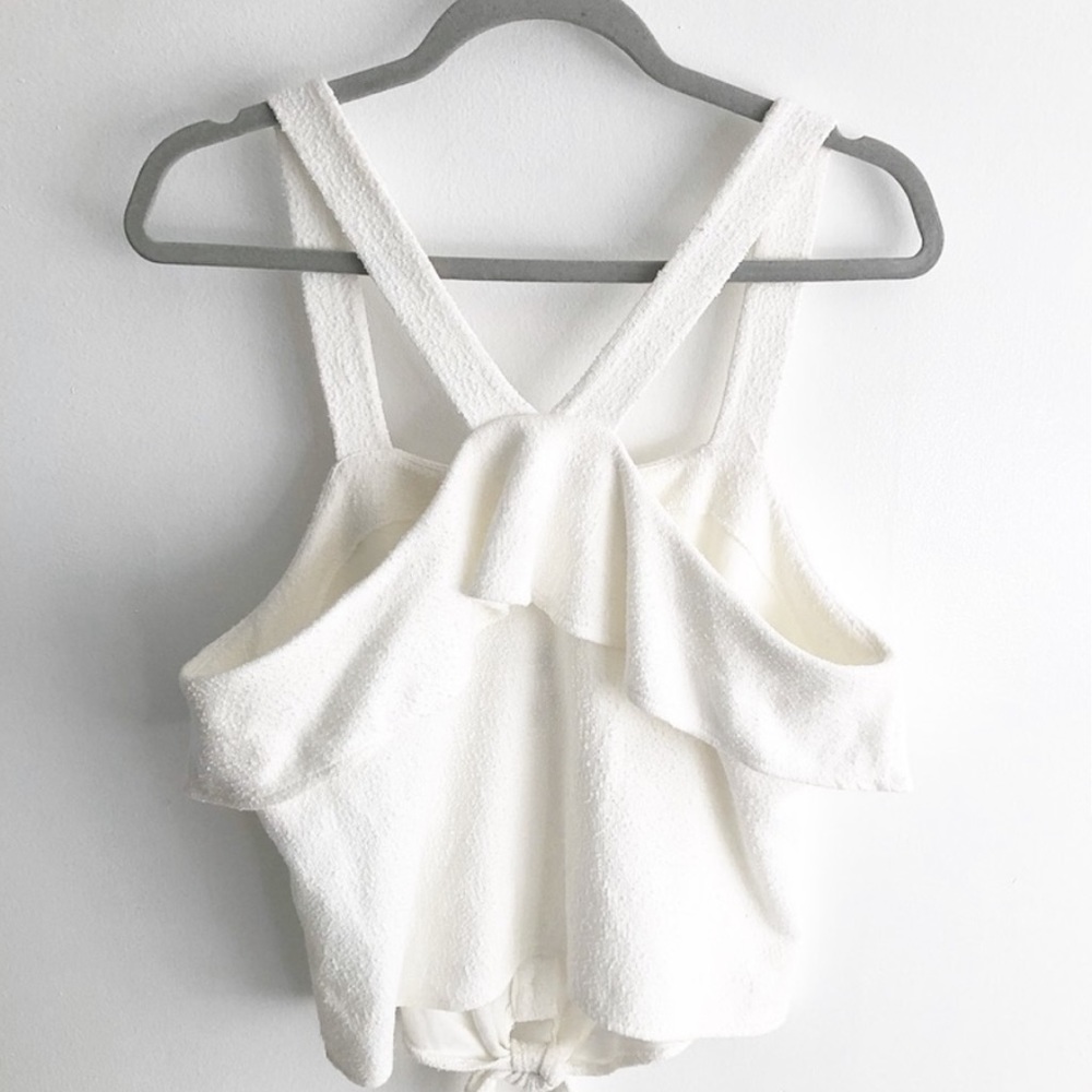 Madewell Texture & Thread Ruffle Tie Front Tank - Picture 5 of 5